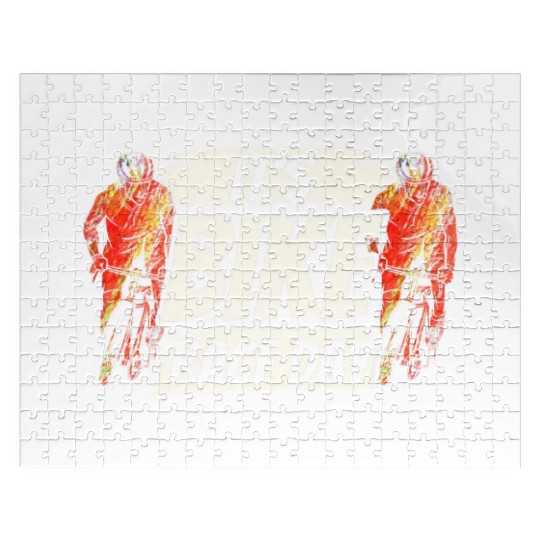 It's Bike Race Day Racer Racing Bicycle Cycling Jigsaw Puzzles