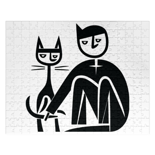 Cat And Human Jigsaw Puzzles