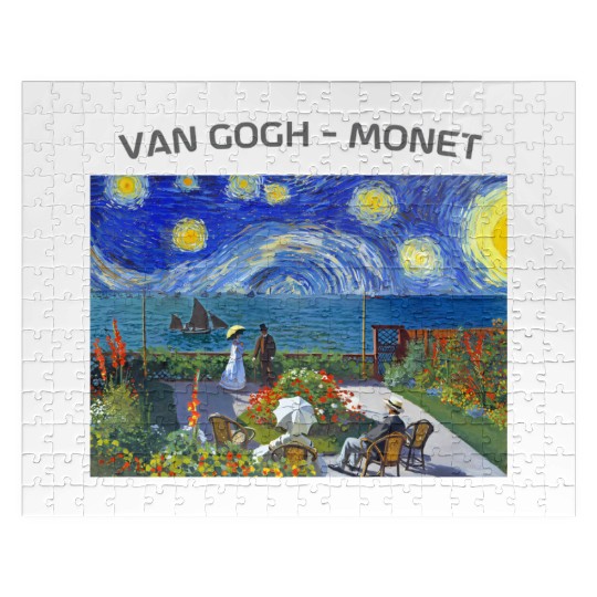 Starry Night Garden At Sainte Adresse Impressionis Jigsaw Puzzles