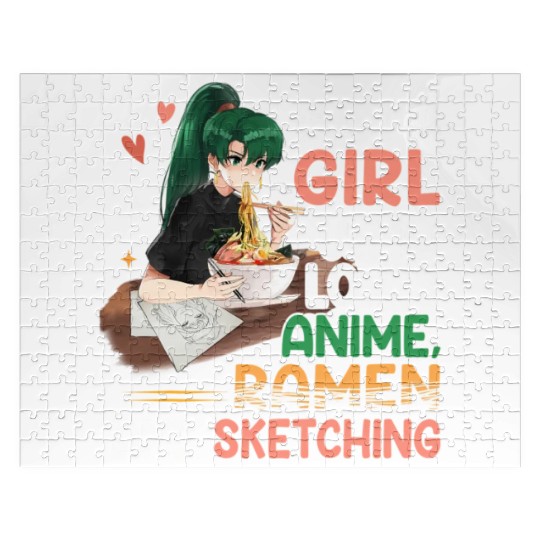 Just A Who Loves Anime Ramen etchingnager Jigsaw Puzzles
