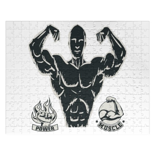 workout and gym power Jigsaw Puzzles for athletic men