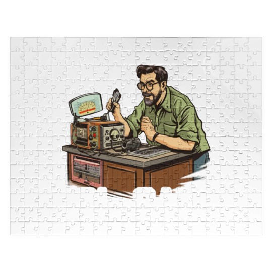 Ham Radio Operator Morse Code Radioactivity Jigsaw Puzzles