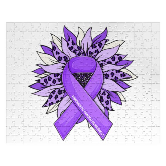Pancreatic Cancer Sunflower Pancreatic Cancer Jigsaw Puzzles