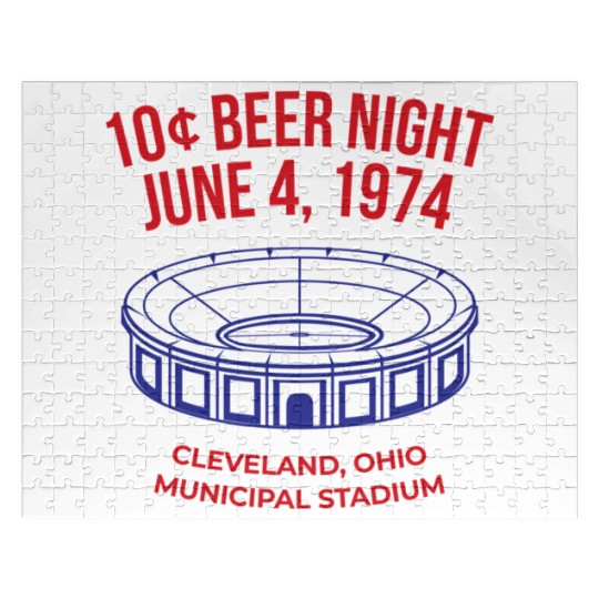 Cleveland Baseball 10 Cent Beer Night Jigsaw Puzzles