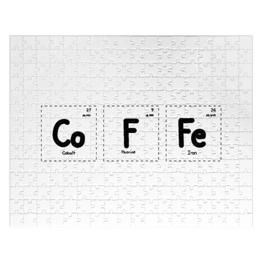 I Drink Coffee Periodically - Periodic Table Jigsaw Puzzles