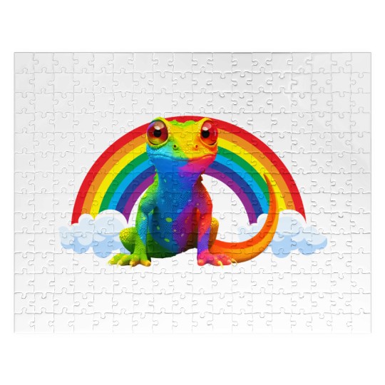 Gay Pride Gecko Jigsaw Puzzles