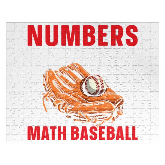 Baseball Math Lover Mathematician Baseball Player Jigsaw Puzzles