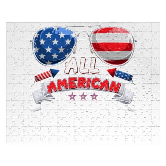 All American Dad US Patriots Fathers America Party Jigsaw Puzzles