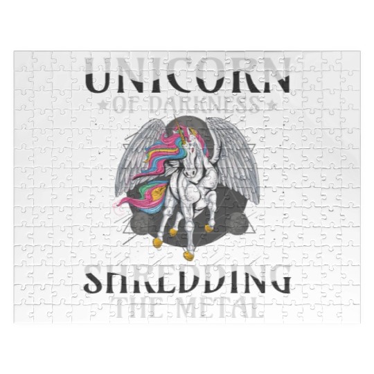 Goth Rock Satan Unicorn Festivals Death Metal Jigsaw Puzzles