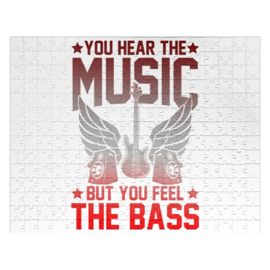 Funny Music Quote Bass Guitar Jigsaw Puzzles