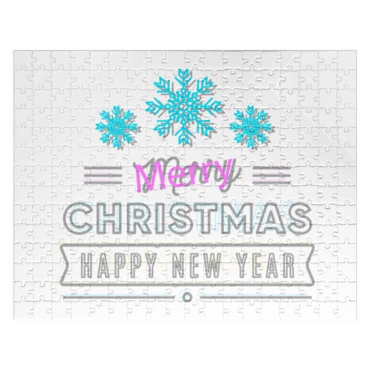 Merry Christmas New Year Neon summer Jigsaw Puzzles