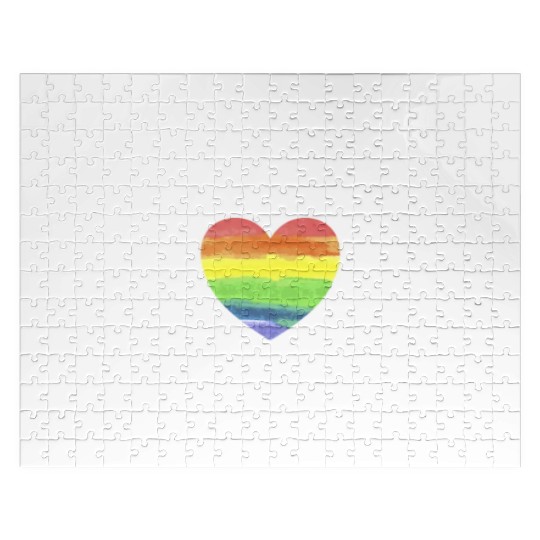 Free Mom Hugs LGBTQ Plus Rainbow Heart Free Hugs Jigsaw Puzzles