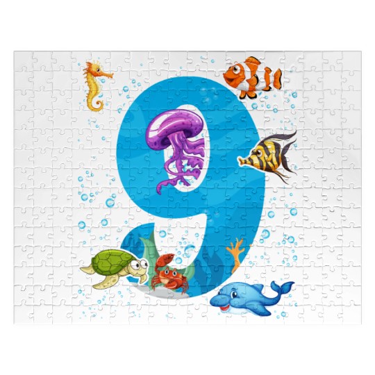 9th birthday Aquarium Fish lover 9 Year Old Sea Jigsaw Puzzles