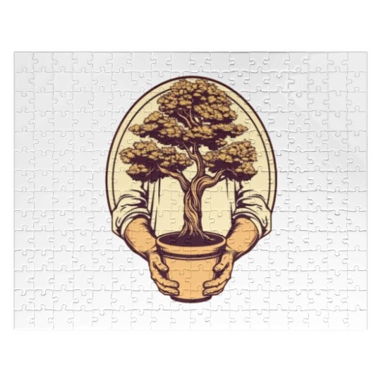 Bonsai Japanese Tree Gardener Gardening Jigsaw Puzzles