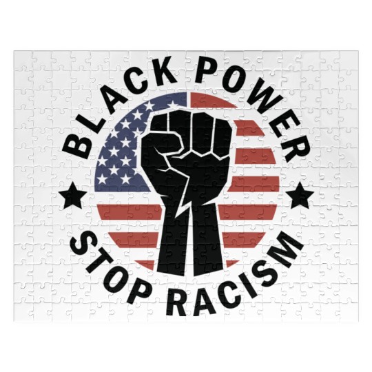 Black Power Stop Racism Jigsaw Puzzles