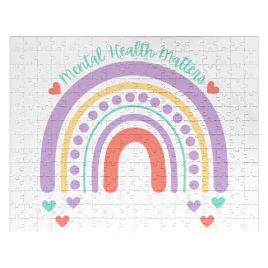 Mental Health Matters | Rainbow Peach Candy Jigsaw Puzzles