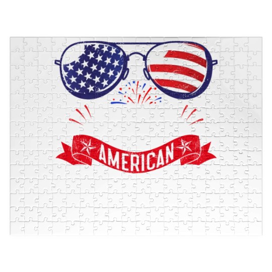 All American Dad America Pride US Patriot Jigsaw Puzzles