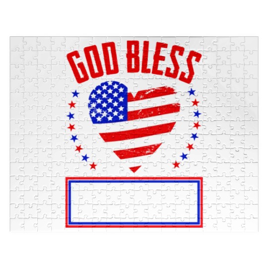 God Bless America Independence Day USA Patriot Jigsaw Puzzles