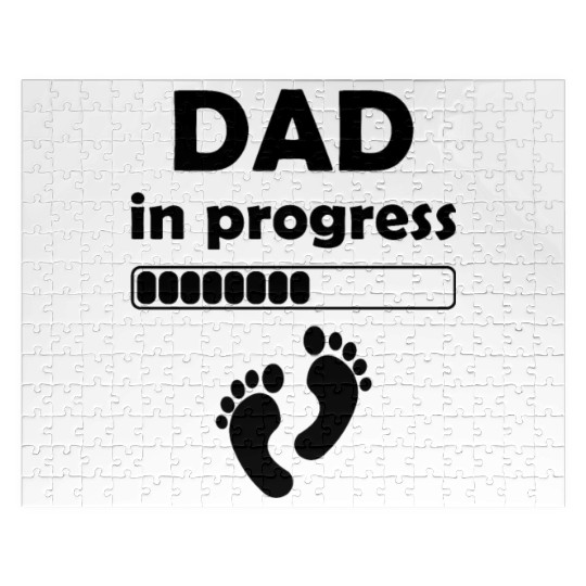 Dad In Progress - Fathers Day Daddy to be First Fa Jigsaw Puzzles