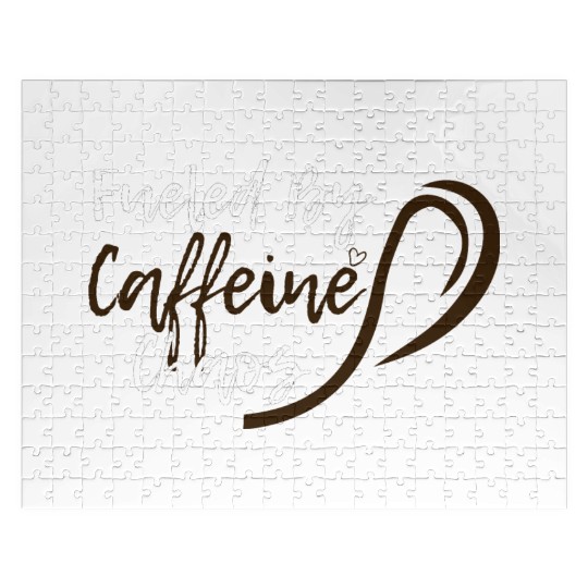 Fueled by Caffeine Chaos Funny Coffee Lover Design Jigsaw Puzzles