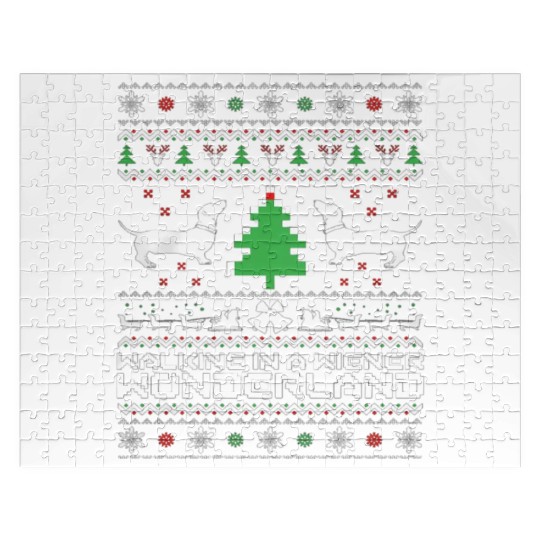 Dachshund Ugly Doxie Santa Jigsaw Puzzles