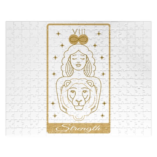 Tarot Card Strength Occult Gothic Halloween Jigsaw Puzzles