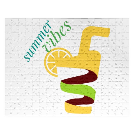 Cool lemon drink summer design Jigsaw Puzzles