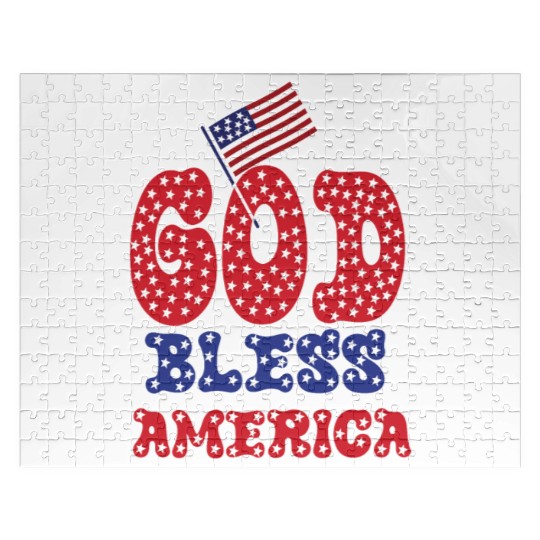 PATRIOTIC DAY GOD BLESS AMERICA Jigsaw Puzzles