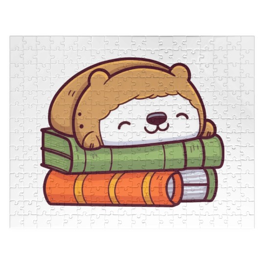 Sloth Sleeping On Books Jigsaw Puzzles