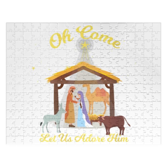 Let Us Adore Him - Advent Nativity Scene North Jigsaw Puzzles