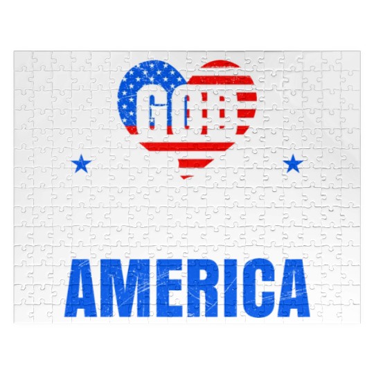 God Bless America Independence Day Party USA Jigsaw Puzzles