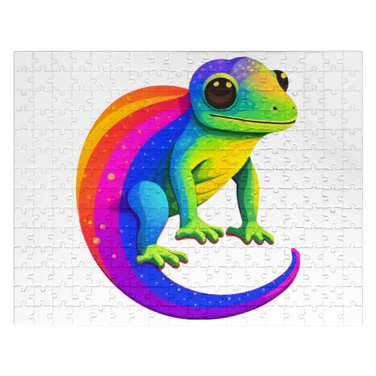 Gay Pride Gecko Jigsaw Puzzles