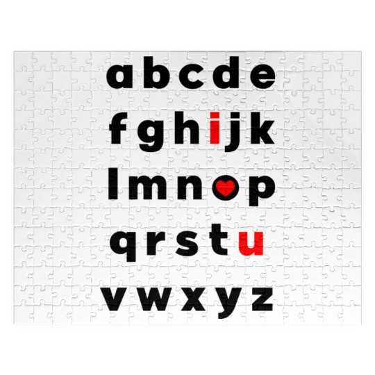 Alphabet I love you funny Jigsaw Puzzles