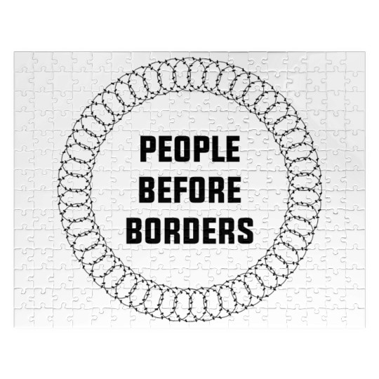 People Before Borders Abolish ICE humor Jigsaw Puzzles