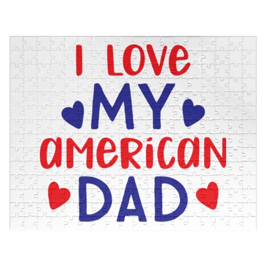 I Love My American Dad boy nature Jigsaw Puzzles