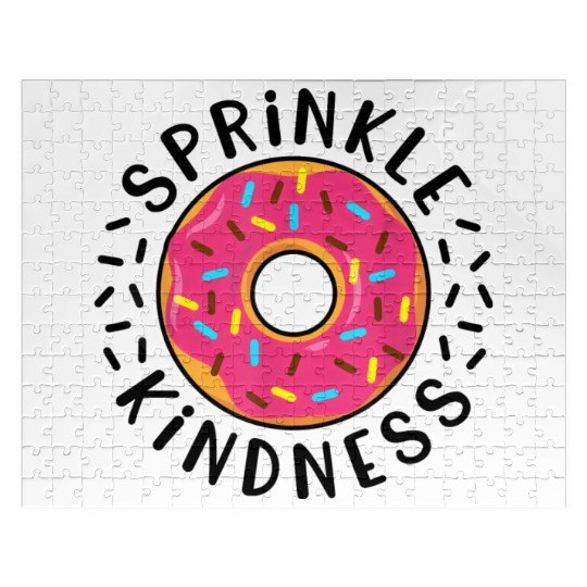 Donut Sprinkle Kindness Funny Girls Doughnut Lover Jigsaw Puzzles