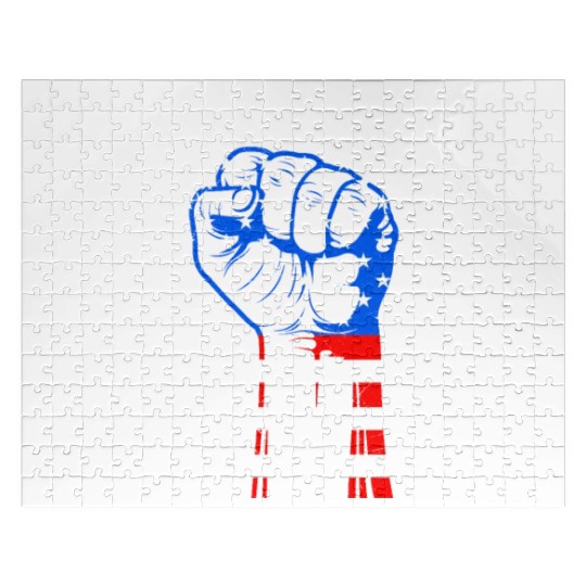 American Fist Stars and Stripes USA Party Jigsaw Puzzles