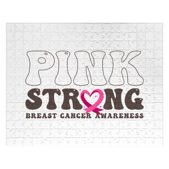 Pink Stronger Breast Cancer Awareness I Wear Pink Jigsaw Puzzles