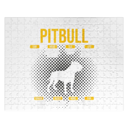 Anatomy Of Pitbull Dog Lover Jigsaw Puzzles