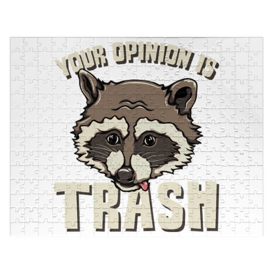 Raccoon Trash Panda Meme Garbage Humor Jigsaw Puzzles