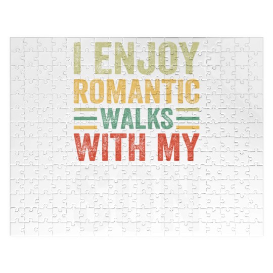 I Enjoy Romantic Walks With My Son - Father's Day Jigsaw Puzzles