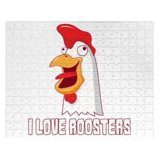 I love Roosters I love Cock Jigsaw Puzzles