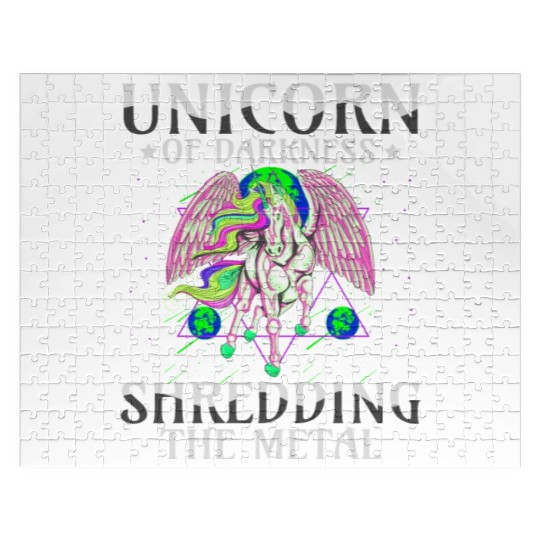 Goth Rock Satan Girl Woman Festivals Death Metal Jigsaw Puzzles