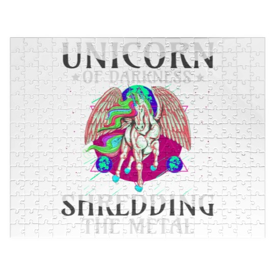 Goth Rock Satan Girl Woman Festivals Death Metal Jigsaw Puzzles