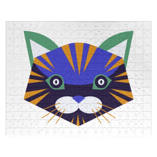 Colorful Cat Face Jigsaw Puzzles