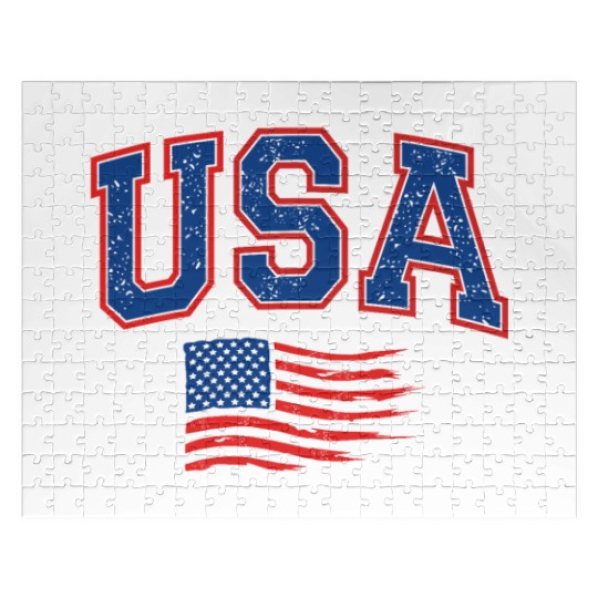 4th Of July US Flag American Jigsaw Puzzles