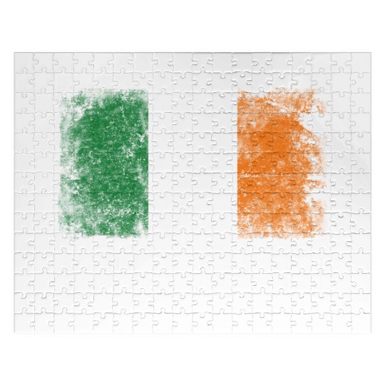 St Patrick's Day Patriotic Distressed Irish Flag Jigsaw Puzzles