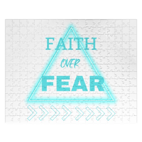 "Faith Over Fear Jigsaw Puzzles - Empower Your Journey!"