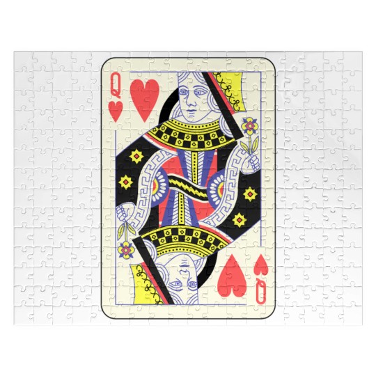 Queen Of Hearts Playing Card Halloween Jigsaw Puzzles