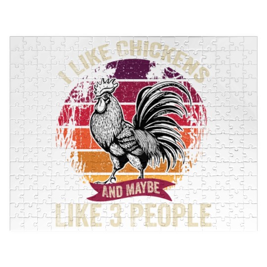 I Like Chickens And Maybe Like 3 People Jigsaw Puzzles